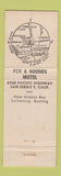 Matchbook Cover - Fox and Hounds Motel San Diego CA WEAR Full Length