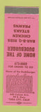 Matchbook Cover - Hals Grubstake Yuba City CA hamburgers