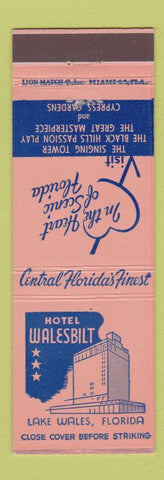 Matchbook Cover - Hotel Walesbilt Lake Wales FL