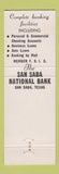 Matchbook Cover - San Saba National Bank TX Full Length