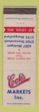 Matchbook Cover - Cook's Markets St Louis MO WEAR