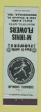 Matchbook Cover - McInnis Flowers Brownsville TX