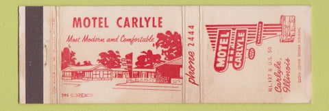 Matchbook Cover - Motel Carlyle IL WEAR