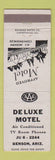 Matchbook Cover - DeLuxe Motel Benson AZ