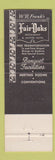 Matchbook Cover - Fair Oaks Restaurant Minneapolis MN