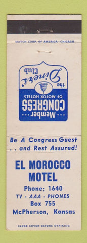 Matchbook Cover - El Morocco Motel McPherson KS