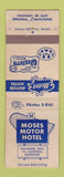 Matchbook Cover - Moses Motor Hotel Monroe LA