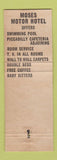 Matchbook Cover - Moses Motor Hotel Monroe LA