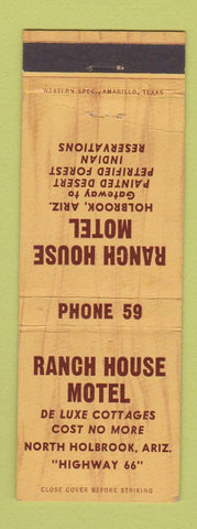 Matchbook Cover - Ranch House Motel North Holbrook AZ Route 66
