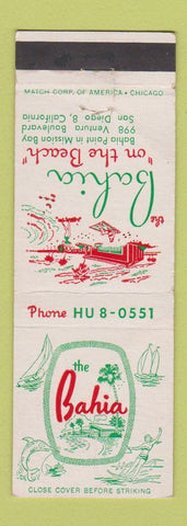 Matchbook Cover - Bahia on the Beach San Diego CA WEAR
