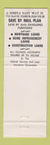 Matchbook Cover - Home Federal Savings and Loan Portland ME