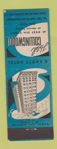 Matchbook Cover - Hotel Collingwood New York City