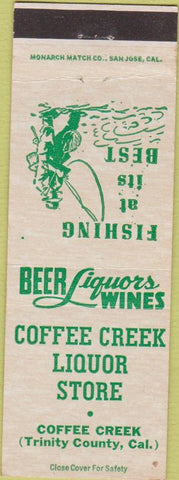 Matchbook Cover - Coffee Creek Liquor Store CA