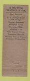 Matchbook Cover - New Brunswick Savings Institution NJ