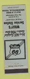 Matchbook Cover - Wray's Phillips 66 oil gas Brownsville TX