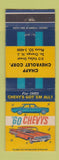 Matchbook Cover - Chapp Chevrolet Corp South Orange NJ 1960