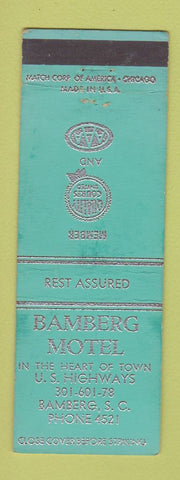Matchbook Cover - Bamberg Motel SC WEAR