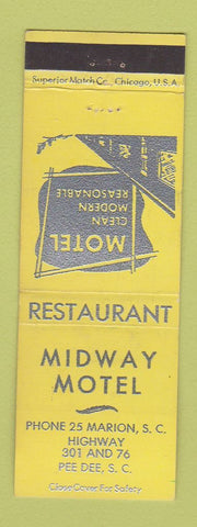 Matchbook Cover - Midway Motel Pee Dee SC