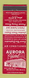 Matchbook Cover - Aurora Hotel Worcester MA