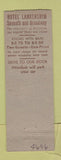 Matchbook Cover - Hotel Lankershim Los Angeles CA girlie