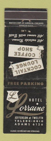 Matchbook Cover - Hotel Lorraine Toledo OH WEAR