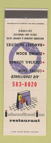 Matchbook Cover - International Inn Restaurant South San Francisco CA