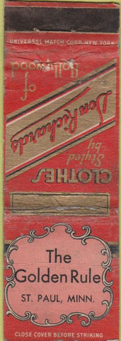 Matchbook Cover - Richards of Hollywood men's clothes St Paul MN POOR
