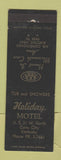 Matchbook Cover - Holiday Motel Cave City KY