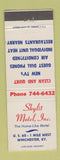 Matchbook Cover - Skylit Motel Winchester KY