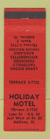 Matchbook Cover - Holiday Motel Addison IL