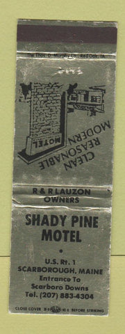 Matchbook Cover - Shady Pine Motel Scarborough ME WEAR