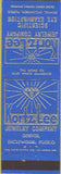 Matchbook Cover - Kortz Lee Jewelry Englewood Denver Pueblo CO
