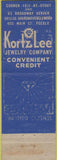 Matchbook Cover - Kortz Lee Jewelry Englewood Denver Pueblo CO