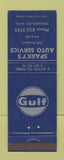 Matchbook Cover - Gulf oil gas Sparky's Auto Service Drumheller AB