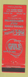 Matchbook Cover - Gulf oil gas Cross Town Miami Beach FL WORN