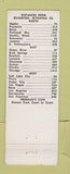Matchbook Cover - Freeman's Cafe Evanston House Evanston WY
