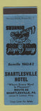 Matchbook Cover - Shartlesville Hotel PA