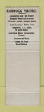 Matchbook Cover - Kirkwood Motorist Hotel Charlottetown PEI PE