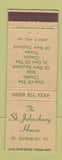 Matchbook Cover - St Johnsbury House VT