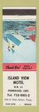 Matchbook Cover - Island View Motel Pembroke ON