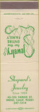 Matchbook Cover - Shepard's Jewelry Indio CA