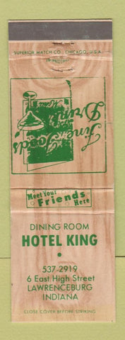 Matchbook Cover - Hotel King Lawrenceburg IN WEAR