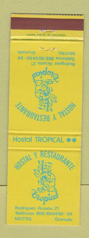 Matchbook Cover - Hostal Y Restaurante Motril Granada