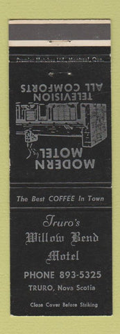 Matchbook Cover - Truro's Willow Bend Motel Truro NS