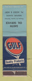 Matchbook Cover - Gulf oil gas Smith Freeport IL WEAR
