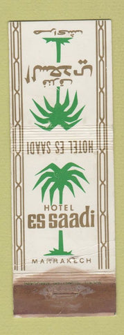 Matchbook Cover - Hotel Es Saadi Mahrakech POOR STRIKER