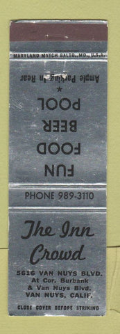 Matchbook Cover - Inn Crown Bar billiards Van Nuys CA WEAR