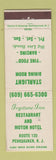 Matchbook Cover - Ivystone Inn Restaurant Motor Hotel Pennsauken NJ