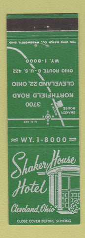 Matchbook Cover - Shaker House Hotel Cleveland OH