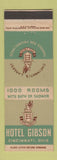 Matchbook Cover - Hotel Gibson Cincinnati OH